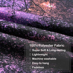 Miytal Blacklight Starry Sky Tapestry, Fantasy Forest Space Galaxy Night Nature Scenery Wall Hanging Tapestry, Aesthetic Landscape Wall Art Tapestries for Bedroom, Living Room - 70.9" x 90.6"