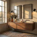 2-Pack 24x36 Matte Black Bathroom Mirror, Deep-Set Metal Frame, Heavy-Duty Rectangular Vanity Mirror for Over Sink, Modern Farmhouse & Industrial Style