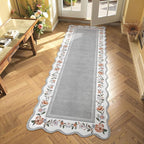 Lahome Runners for Hallways Non Slip Washable Runner Rug,Scalloped Kitchen Runners Rug with Non Slip Backing,Low Pile Soft Boho Floral Runner for Hallway, Entryway, Laundry, Bedroom Ariele