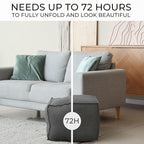 ZICOTO Beautiful Boucle Pouf Ottoman and Foot Rest - Elevate Your Living Room Decor with Lightweight Comfort and Charm - A Round Modern Foam Filled Foot Stool Perfect to Rest Your Feet