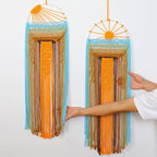 Dream Catcher Macrame Wall Hanging Large Boho Dreamcatchers Hand Woven Sunrise Wall Art Tapestry Colorful Room Decor for Bedroom Living Room Nursery Christmas Thanksgiving