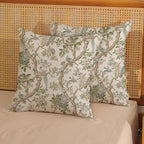 Green Floral Bird Pillow Covers 24x24 Set of 2 Chinoiserie Throw Pillows Green Vintage Flowers Bird Decorative Pillow Cases Outdoor Chinoiserie Decor Farmhouse Cushion Case for Couch Sofa