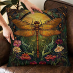 YOU FOUND ME William Morris Abstract Vintage Floral Dragonfly Design Throw Pillow Covers Home Decor, Retro Art Decor Pillowcase Cushion Cover for Bed Sofa Living Room, Square 18x18inch (Dragonfly)