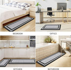 Mattitude Kitchen Mats Set of 2 Cushioned Rugs 0.47 inch Thick Anti-Fatigue Mats for Kitchen Floor,Waterproof Non-Slip Mats and Rugs Set for Office,Floor,Laundry 17.3"×29"+17.3"×59",Black