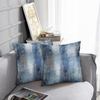 Britimes Throw Pillow Covers Modern Home Art Decor, 20 x 20 Inches Set of 2 Pillow Cases Decorative, Abstract Oil Painting Pillowcases for Bedroom, Living Room, Cushion Couch Sofa, Navy Blue Accent