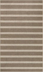 Lahome Elance Striped Easy Jute Rug, 3x5 Outdoor Patio Porch Rug Washable Rugs for Entryway, Indoor Outdoor Living Room Carpets, Farmhouse Neutral Non Slip Carpet for Backyard Bedroom RV, Khaki