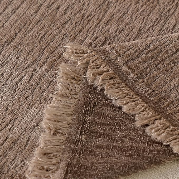 ROOMLIFE Sofa Cover, Boho Couch Cover for 3 Cushion Sofa, Non Slip Chenille Sofa Slipcovers for Dog, Washable Furniture Sofa Protector Cover with Tassel for Living Room, 71''X150”