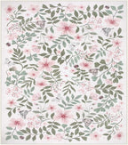 Lahome Reverie 8x10 Pink Floral Rug for Nursery & Girls Room, Washable Carpet for Boho Pink Home Decor, Non-Slip Carpet for Playroom, Toddler Retreat, Apartment Living Space