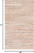 SAFAVIEH Cape Cod Collection Accent Rug - 4' x 6', Natural & Rust, Handmade, Braided Design, Ideal for The Living Room, Bedroom, Dining Room (CAP151P-4)
