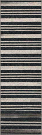 Lahome Elance Striped Easy Jute Kitchen Runner, 2x8 Neutral Indoor Outdoor Runner Rug, Farmhouse Non Slip Non Shedding Carpet for Entryway Hallway Porch Foyer Decor