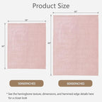 Knitted Throw Blanket 50"X60", Dusty Pink Knit Throws for Bed, Super Soft Boho Chevron Blankets for Couch Sofa Chair Room Decor, Textured Decorative Farmhouse Cozy Lightweight