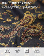 Achillea Reversible Paisley Pashmina Rave Scarf – Exotic Indian Shawls and Wraps for Evening Dresses, Festivals, All Seasons
