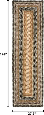 SAFAVIEH Washable Rug Outdoor Braided Collection - 2'3" x 12' Runner, Multi, Handmade & Reversible, Non-Shedding & Easy to Clean, Ideal for Patio, Backyard, Mudroom (BRD308A)
