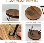 Wood Plant Stand Indoor Outdoor, 8'' Wooden Planter Stands Fit 5-10 Inch Pot, Plant Stool Flower Pot Stand Gardening Display Pedestals for Decor Living Room Balcony, Office, Patio
