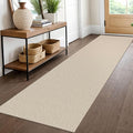 EARTHALL Woven Runner Rug 2x10 Ft Washable Runners for Hallways Long Cotton Non Slip Rubber Backed Kitchen Runner Braided Indoor Floor Carpet for Entryway, Hallway, Kitchen, Beige/Khaki