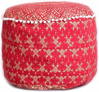 Indian Mandala Pouf Cover Footstool Ethnic Mandala Pouf Cover Indian Cotton Round Pouffe Ottoman Pouf Cover Pillow Ethnic Decor Pet Dog Bed Chair