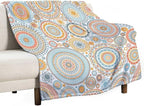 Boho Floral Throw Blanket Abstract Mid Century Mandala Bohemian Blanket for Sofa Bed Couch Chair Or Dorm 60"x80"