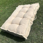 U-A Floor Cushions Sitting Pillow, Thick Meditation Pillow for Sitting on Floor，Solid Square Floor Pillow for Kids Reading Nook,Yoga Living Room Sofa Balcony Outdoor,31x22 Inch