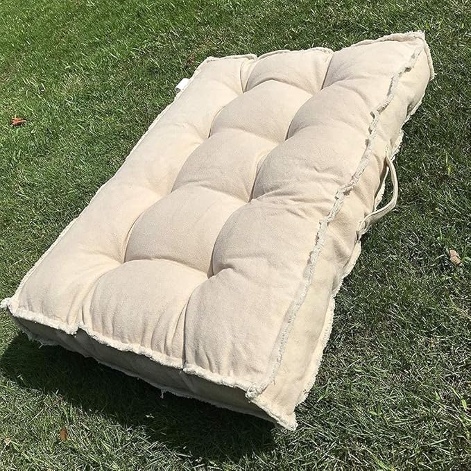 U-A Floor Cushions Sitting Pillow, Thick Meditation Pillow for Sitting on Floor，Solid Square Floor Pillow for Kids Reading Nook,Yoga Living Room Sofa Balcony Outdoor,31x22 Inch