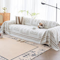 Houndstooth Couch Cover Blanket, Couch Blanket Cover, Boho Couch Cover, Chenille Sofa Covers Washable, Large Couch Covers for 2-3 Cushion Sofa(1pc/Khaki/71×118")