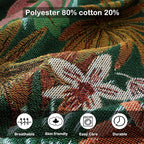 Hopstar Forest Green Throw Blanket Navajo Indian Blankets and Throws Boho Western Decor Couch Cover Blanket for Bed Sofa Living Room Beach Travel 51"x63" (Hylaea)