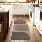 GarveeHome Modern Rainbow Easy Jute Runner Rug, 2x6 Runner Rug for Hallways - Non-Slip Indoor Outdoor Carpet, Washable for High Traffic Laundry Room, Kitchen, Entryway