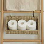 StorageWorks Woven Wall Baskets for Storage, Seagrass Baskets for Shelf, Wall Storage for Kitchen and Bathroom, Hanging Baskets for Organizing, 2 Pack
