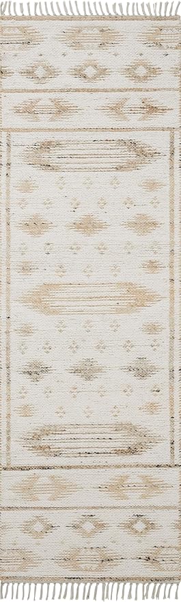 Loloi Angela Rose Rivers Collection RIV-04 Natural/Ivory 3'-6" x 5'-6" Reversible Accent Rug