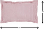 Better Trends Chenille Bedspreads King Size, Pink 100% Cotton Chenille Stripe Design Tufted Bedding Coverlet Soft Lightweight, 120"x110" with 2 King Sham 3 Pieces Set Jullian Collection