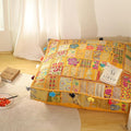 THE ART BOX Cotton Patchwork Vintage Boho Embroidered Floor Pillows & Cushion Cover Dog Pouf Seating Pouf Meditation Pillow Pet Bedding Cat Bed Boho Home Décor (35x35 Inches, Cover Only)
