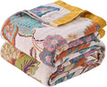 Boho Throw Blanket Farmhouse Decor Throw Blanket Bohemian Blanket for Bed 100% Cotton Muslin Woven Couch Blanket All Seasons Quilt Bedroom (Beige, 80"x90")