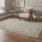 GENIMO Runner Rug 2x6 Non Slip Machine Washable Vintage Hallway Runner Rug, Low Pile Lightweight Rugs for Entryway, Hallway, Kitchen and Corridor, Dusty Beige