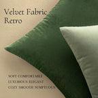 MIULEE 24x24 Inch Euro Sham Pillow Covers, Set of 2 Large Square Spring Decorative Pillows -Moss Green Super Soft for King Bed, Sofa, Couch, Accent Chairs with Hidden Zipper