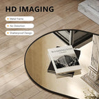 Arched Wall Mirror for Bathroom,Mirrors for Wall,35"x55",Vanity Mirror for Bedroom Dresser, Entryway, Living Room, Metal Frame,Hanging or Leaning Against(Black)