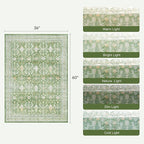 Lofus 3x5 Area Rug for Entryway, Light Green Non Slip Area Rugs for Kitchen, Washablee Soft Rugs for Bedroom, Living Room, Tool Room Nursery Kids Room Decor