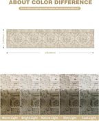 Washable Runner Rug 2.6x12 Runners for Hallways, Ultra-Thin Carpet Runners for Entryway Anti Slip Backing Runner Rugs for Kitchen Laundry Room Indoor Hallway (Ivory/Beige)