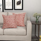 Coral Pink Pillow Covers 22x22 Set of 2 Vintage Floral Rustic Old Style Cute Flower Print Decorative Outdoor Pillowcases Seasonal Farmhouse Throw Cushion Case Decor for Couch Sofa Bed