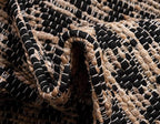 Unique Loom Chindi Jute Collection Area Rug (8' x 11' Rectangle, Black/ Natural)