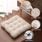 Tiita Outdoor Cushions Square Floor Pillow Thicken Tufted Seat Pad Large Floor Cushion for Yoga Meditation Living Room