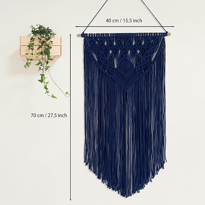 Winterdemoon Macrame Wall Hanging Boho Woven Tapestry Home Decor