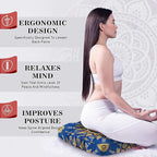 Mandala Meditation Cushion, Boho Meditation Mat, Meditation Pillows for Sitting on Floor, Cushions for Sitting in Home and Outdoor, Square Floor Pillow Cushion Seating for Yoga Accessories 22'' X 22''