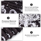 Black and White Gothic Tapestry for Bedroom Aesthetic, Skeleton Goth Witchy Tapestries Wall Hanging, Skull Floral Poster Backdrop for Living Gaming Room Dorm Decor 51in X 60in