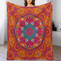 Mandala Throw Blanket Indian Abstract Hippie Bohemian Art Floral Texture Pattern Blanket for Sofa Bed Couch Chair Or Dorm 30"x40"