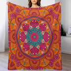 Mandala Throw Blanket Indian Abstract Hippie Bohemian Art Floral Texture Pattern Blanket for Sofa Bed Couch Chair Or Dorm 30"x40"