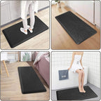 KMAT Kitchen Mat Cushioned Anti-Fatigue Floor Mat Waterproof Non-Slip Standing Mat Ergonomic Comfort Floor Mat Rug for Home,Office,Sink,Laundry,Desk 39"(L) x 20"(W),Black