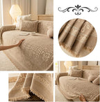 ROOMLIFE Couch Cover Boho Sofa Covers for 3 Cushion Couch Washable, Furniture Protector Sofa Couch Cover for Dogs, Soft Breathable Sofa Slipcover, Couch Throw Blankets with Tassels 71''X134''