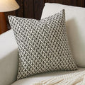 Floral Pillow Covers 24x24 Pillow Cover Block Print Couch Pillows for Living Room Decorative Neutral Accent Throw Pillow Covers, 1PC, Charcoal Black
