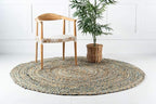 Unique Loom Braided Chindi Collection Casual Modern Natural Round Rug (6' 3 x 6' 3)