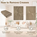 Outdoor Rug 5x7 Rugs for Living Room Washable Non-Slip Easy Jute Rug Indoor Outdoor Low Pile Ultra-Thin Area Rug Brown Rainbow Carpet for Dining Room Bedroom Patio Office Dorm Nursery Floor Mats
