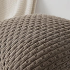 Kevin Textile 14x22 Inch Pillow Cover 1 Pack Boho Decorative Soft Striped Corduroy Lumbar Farmhouse Color Accent Rectangle Cushion Case for Living Room Couch Sofa Bed, Light Brown